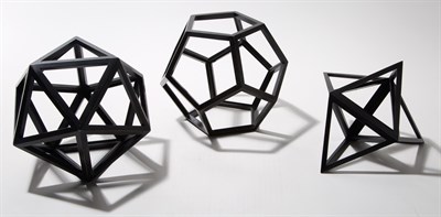 Lot 280 - Group of Three Wood Polygon Models Various...