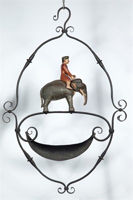 Lot 361 - Wrought-Iron and Painted Wood Trade Sign With...