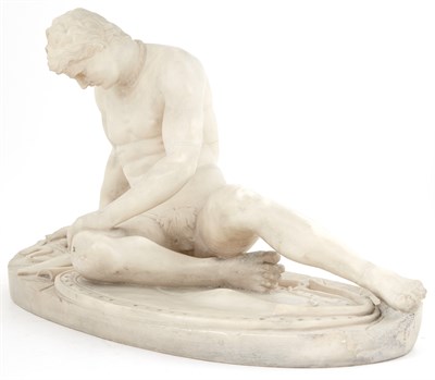 Lot 151 - Alabaster Figure of The Dying Gaul After the...