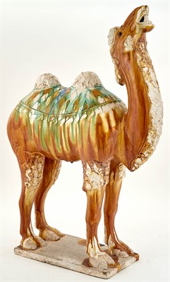 Lot 181 - Two Chinese Tang Dynasty Style Sancai Glazed...