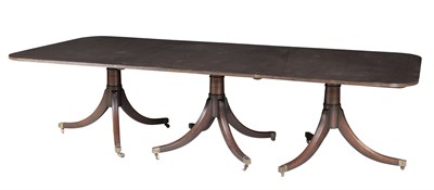 Lot 192 - George III Style Mahogany Triple-Pedestal...