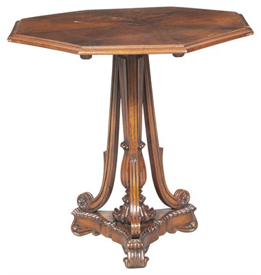 Lot 206 - George IV Style Rosewood Tilt-Top Table Height...