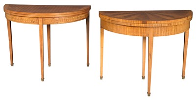 Lot 297 - Two Continental Walnut Parquetry Games Tables...