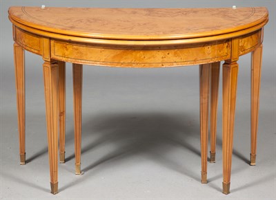 Lot 300 - George III Style Inlaid Burr Maple and...