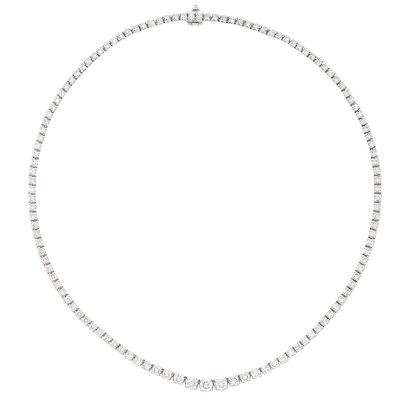 Lot 137 - Platinum and Diamond Necklace