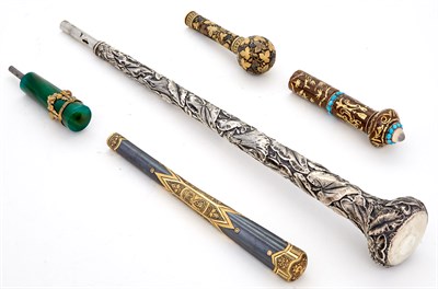 Lot 270 - Sterling Silver Umbrella Handle Late 19th...