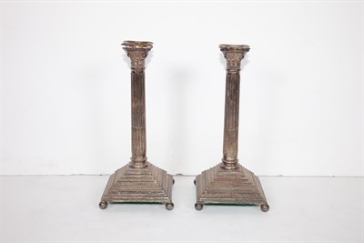 Lot 263 - Pair of George III Style Silver Plated...