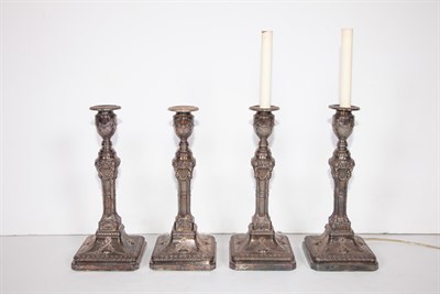 Lot 296 - Set of Four George III Style Silver Plated...