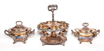 Lot 266 - Two Regency Sheffield Plate Covered Sauce...