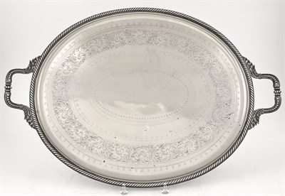 Lot 256 - Elkington Silver Plated Two Handled Tray Oval...