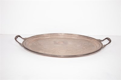 Lot 249 - Silver Plated Oval Two-Handled Tray Length...
