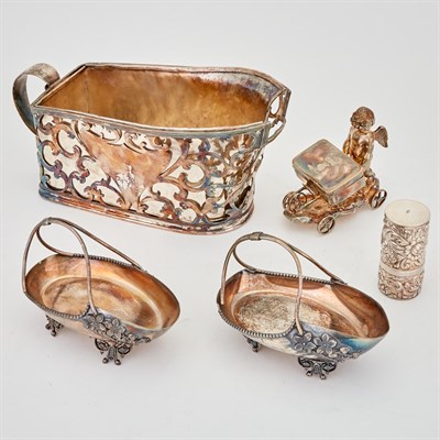 Lot 280 - Group of Silver Plated Table Articles Length...