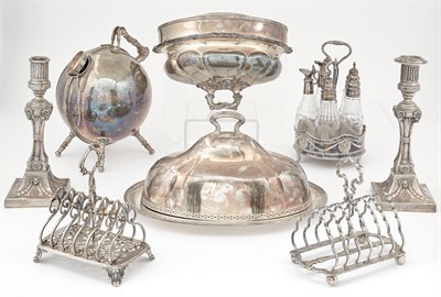 Lot 227 - Group of Silver Plated Table Articles...