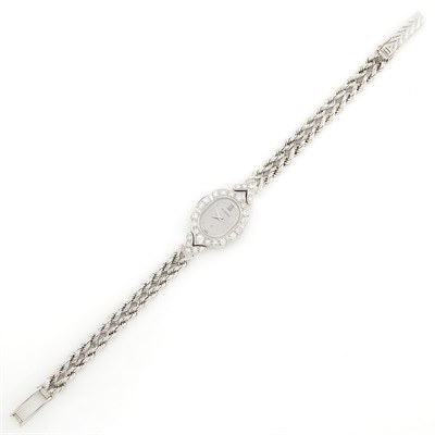 Lot 1181 - White Gold and Diamond Wristwatch, Bucherer