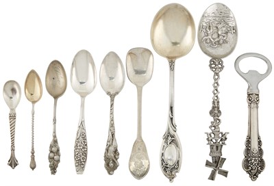 Lot 259 - Group of Silver Flatware Various makers and...