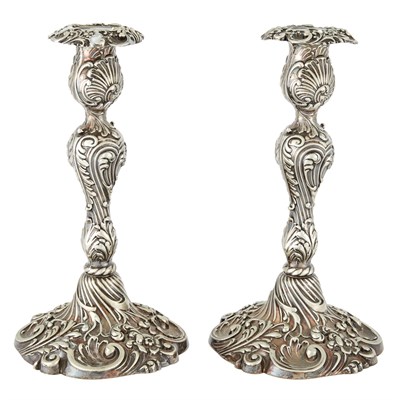 Lot 235 - Pair of Tiffany & Co. Rococo Style Silver...