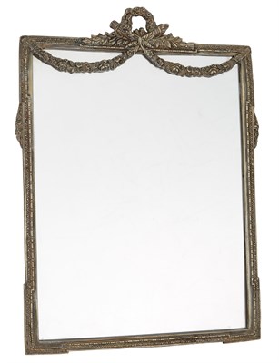 Lot 218 - Louis XVI Style Silver Plated Dressing Mirror...
