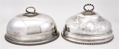 Lot 245 - Two English Silver Plated Dish Covers Lengths...