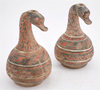 Lot 215 - Two Similar Chinese Duck-Headed Painted...