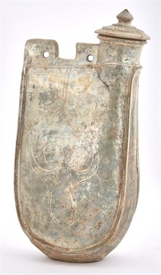 Lot 38 - Chinese Green-Glazed Pottery Pilgrim Flask...