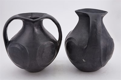 Lot 171 - Two Chinese Neolithic Style Black Ground...