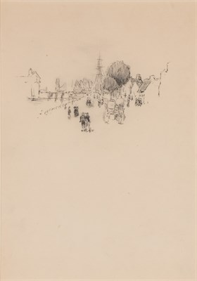 Lot 43 - Robert Henri American, 1865-1929 Along the...