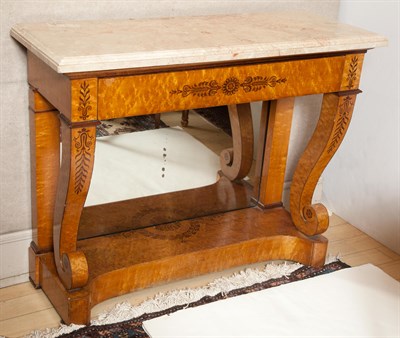 Lot 305 - Charles X Maple and Marquetry Console With...