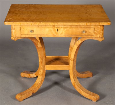 Lot 308 - Biedermeier Birch Side Table Height 28 inches,...