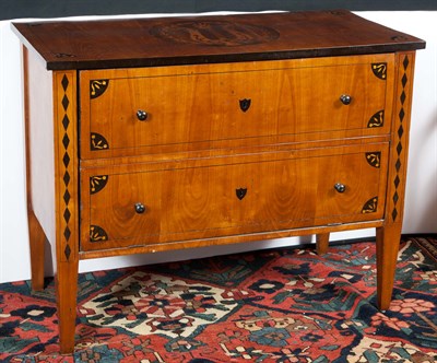 Lot 310 - Biedermeier Birch and Marquetry Chest of...