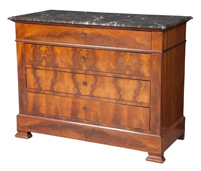 Lot 427 - Restauration Mahogany Commode With marble top....