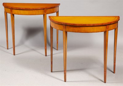 Lot 455 - Pair of George III Inlaid Satinwood Pier...