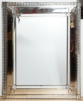 Lot 414 - Venetian Mirror-Framed Mirror Height 49 inches,...