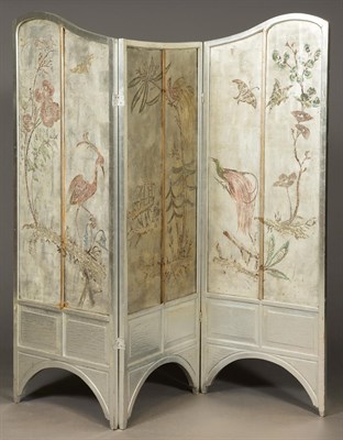 Lot 213 - Art Nouveau Style Polychrome Lacquer and...