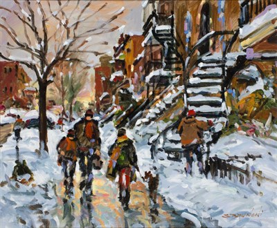 Lot 13 - Serge Brunoni Canadian, b. 1938 Viens Marcher...