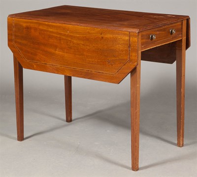 Lot 378 - George III Inlaid Mahogany Pembroke Table...