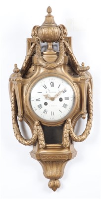 Lot 287 - Louis XVI Style Gold Painted Bronze Cartel...
