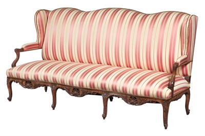 Lot 478 - Louis XV Style Upholstered Beechwood Canapé à...