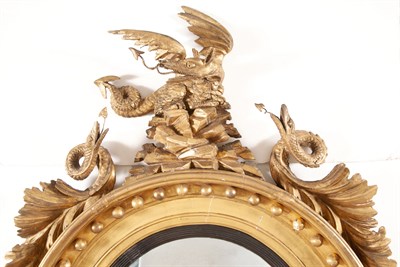 Lot 542 - Regency Giltwood Convex Mirror First quarter...