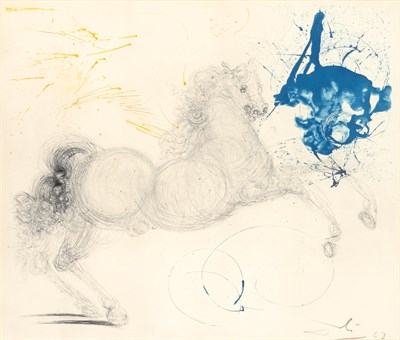 Lot 45 - Salvador Dalí PEGASUS (F. 63-3B) Color...