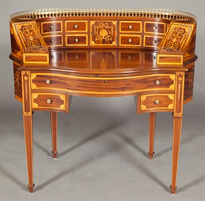 Lot 371 - George III Style Mahogany, Satinwood and...