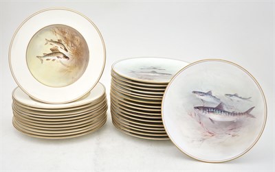 Lot 211 - Set of Royal Doulton Hand-Painted Porcelain...