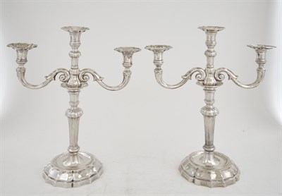 Lot 325 - Pair of Buccellati Sterling Silver Three-Light...