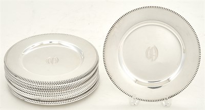 Lot 337 - Set of Sixteen American Sterling Silver Bread...