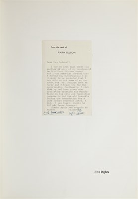 Lot 180 - [JOHNSON, LYNDON BAINES; RALPH ELLISON, ET...