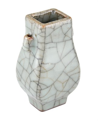 Lot 139 - Chinese Guan Style Vase Of squared section...