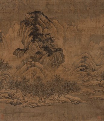Lot 165 - Chinese School 19th Century Mounted on silk...