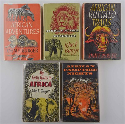 Lot 73 - BURGER, JOHN F. Five first editions in dust...