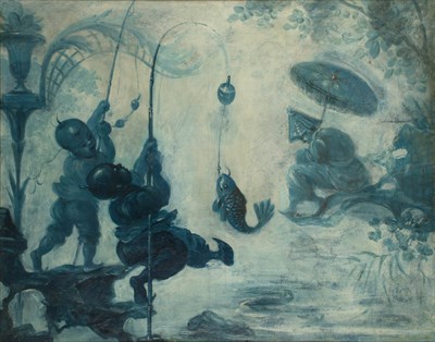 Lot 33 - French School 19th Century Chinoiserie Oil on...