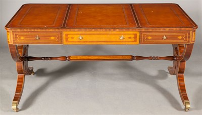 Lot 359 - Regency Style Inlaid Mahogany Writing Table...