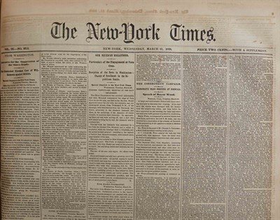Lot 15 - [CIVIL WAR - NEW YORK TIMES] Bound issues of...